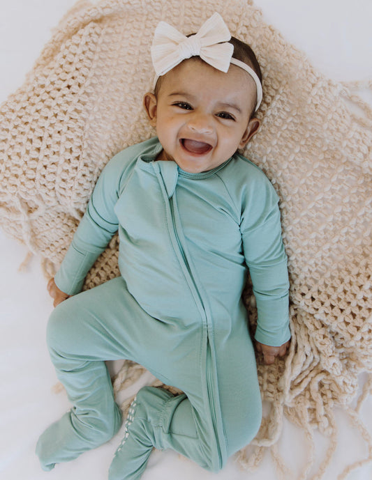 Frost Blue Bamboo Onesie