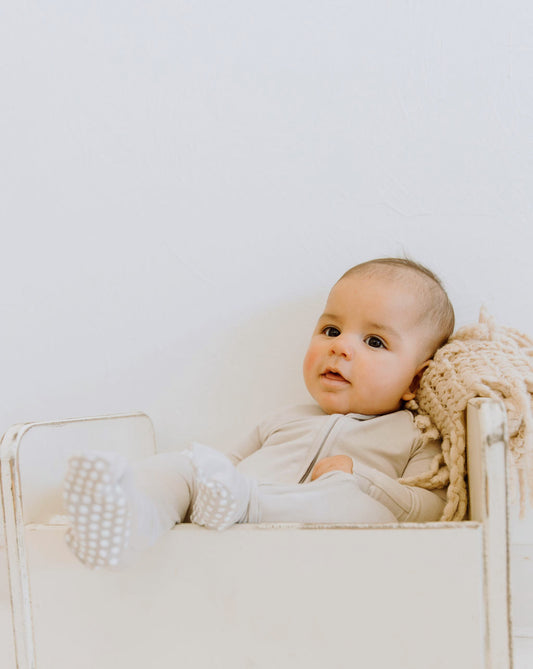 Sand Grey Bamboo Onesie