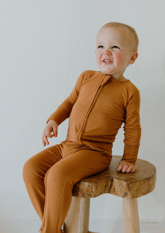 Chestnut Brown Bamboo Onesie