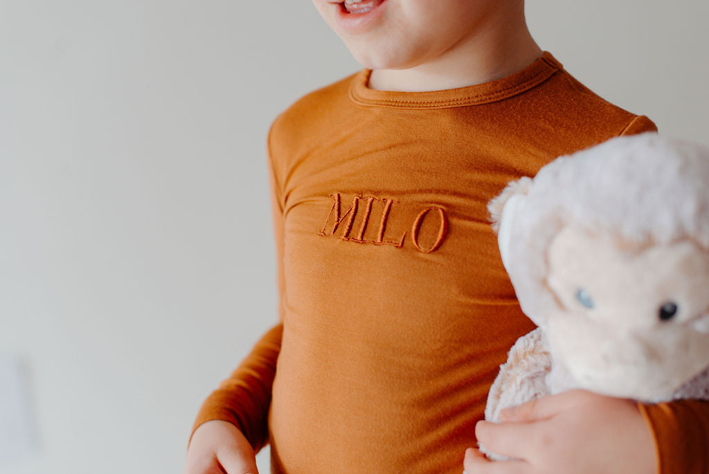 Embroidered Toddler Pajamas