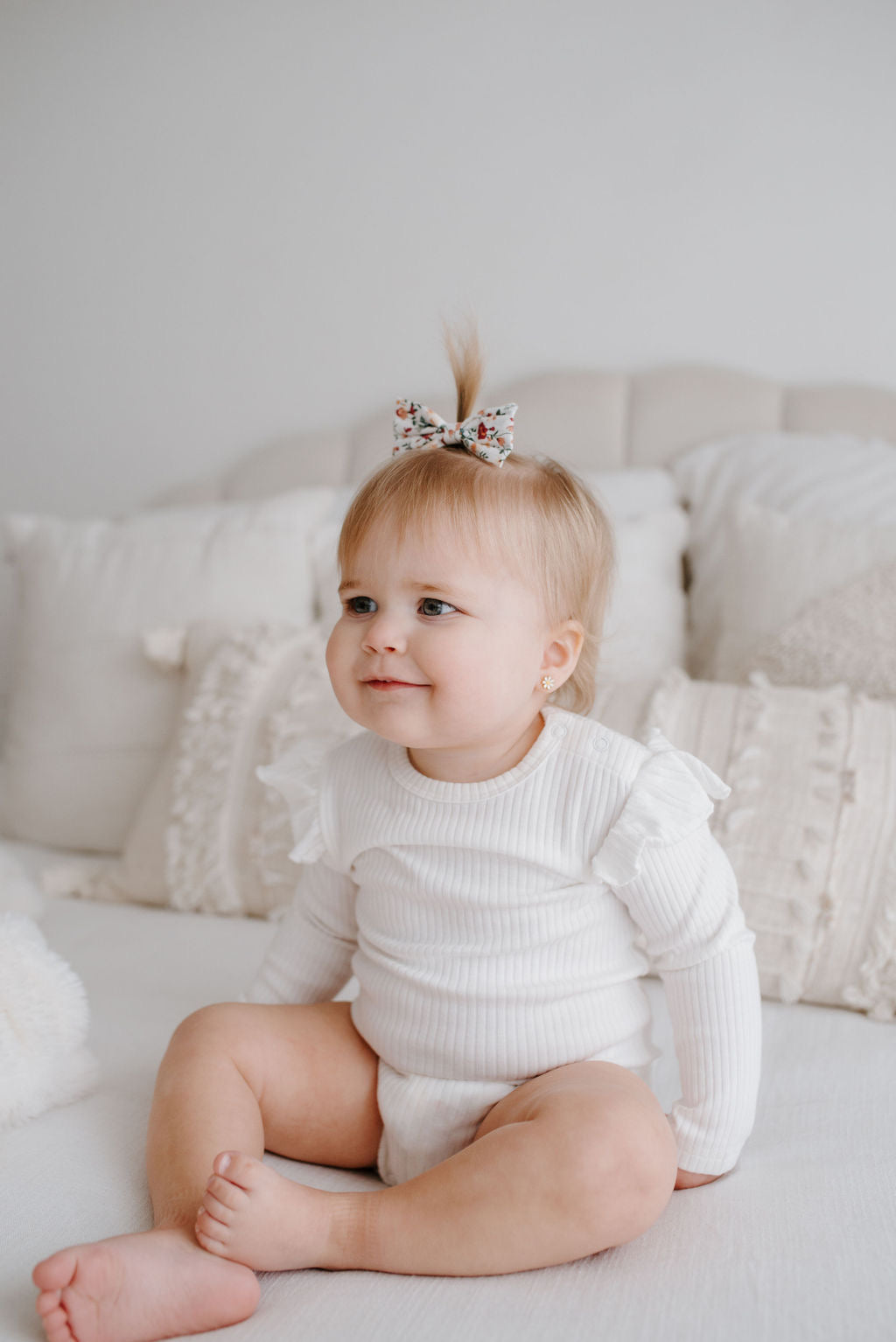 White Ribbed Onesie