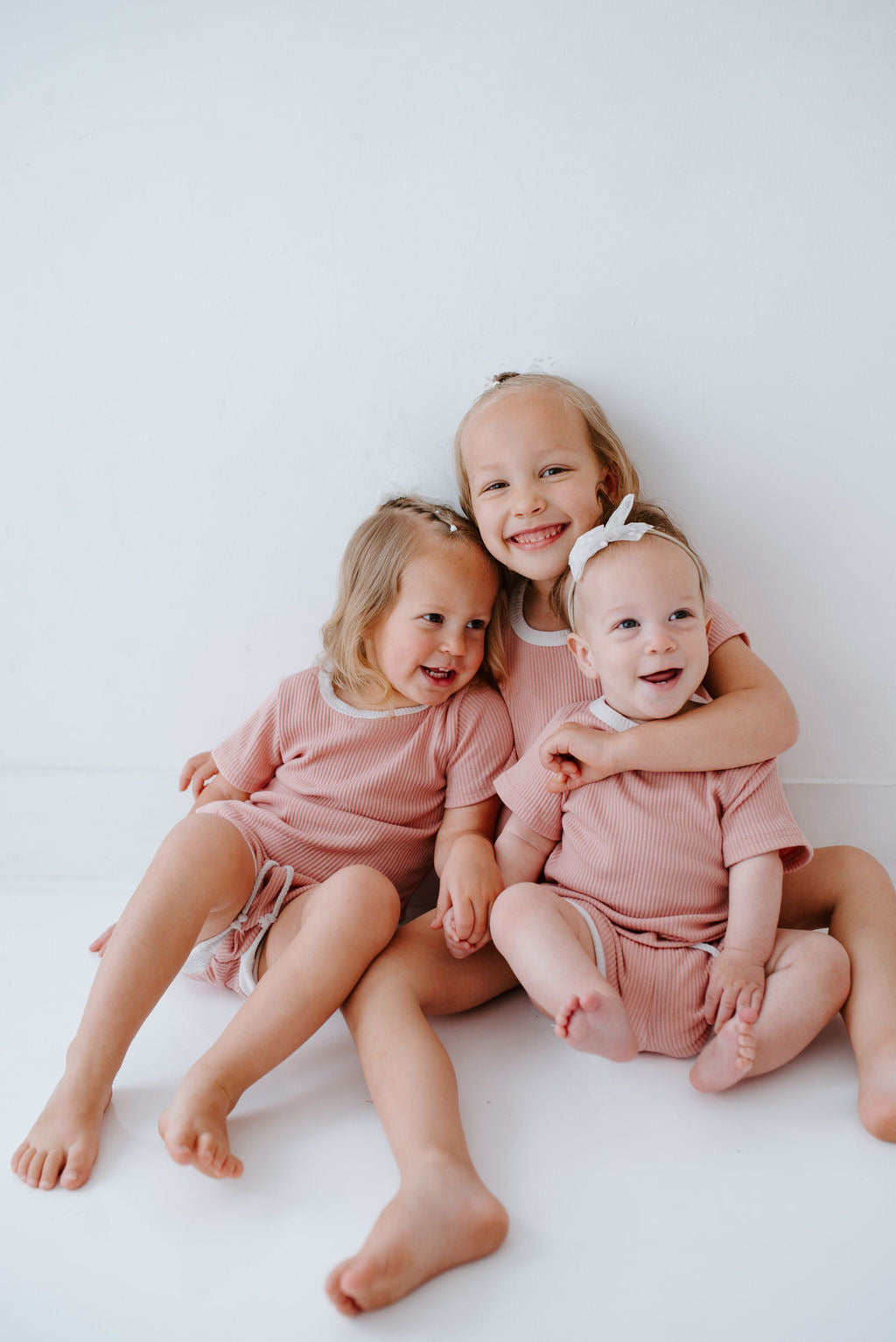 Pink Ribbed Short Set
