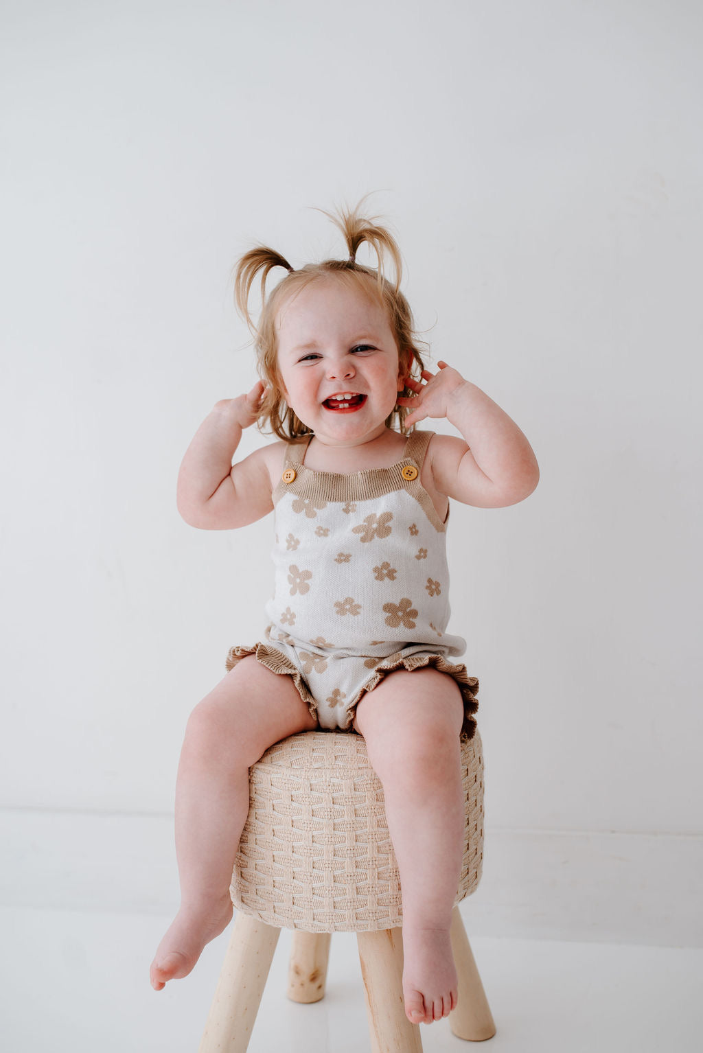 Knit Brown Romper