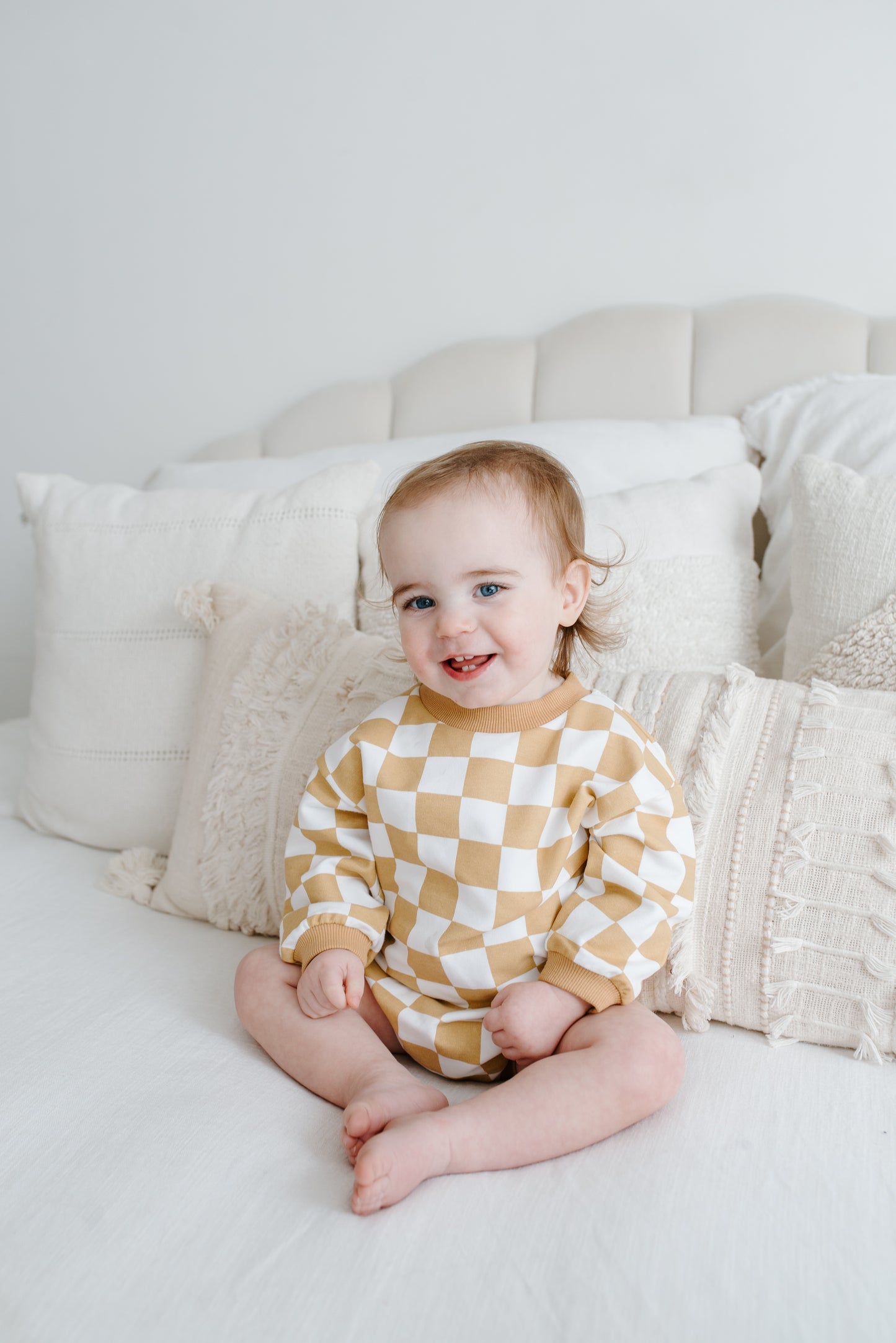 Gold Checkered Onsie