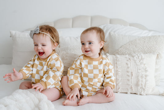 Gold Checkered Onsie