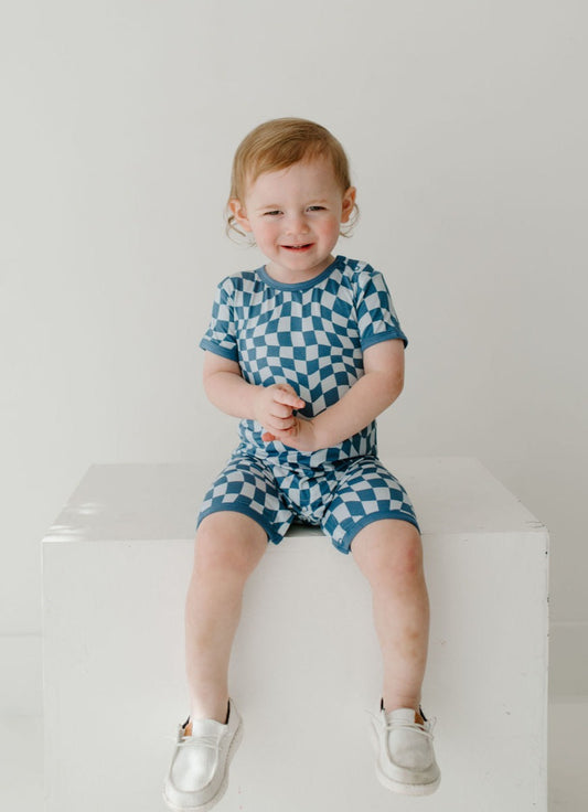 Checkered Bamboo Romper