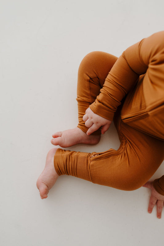 Chestnut Brown Bamboo Convertible Pajamas