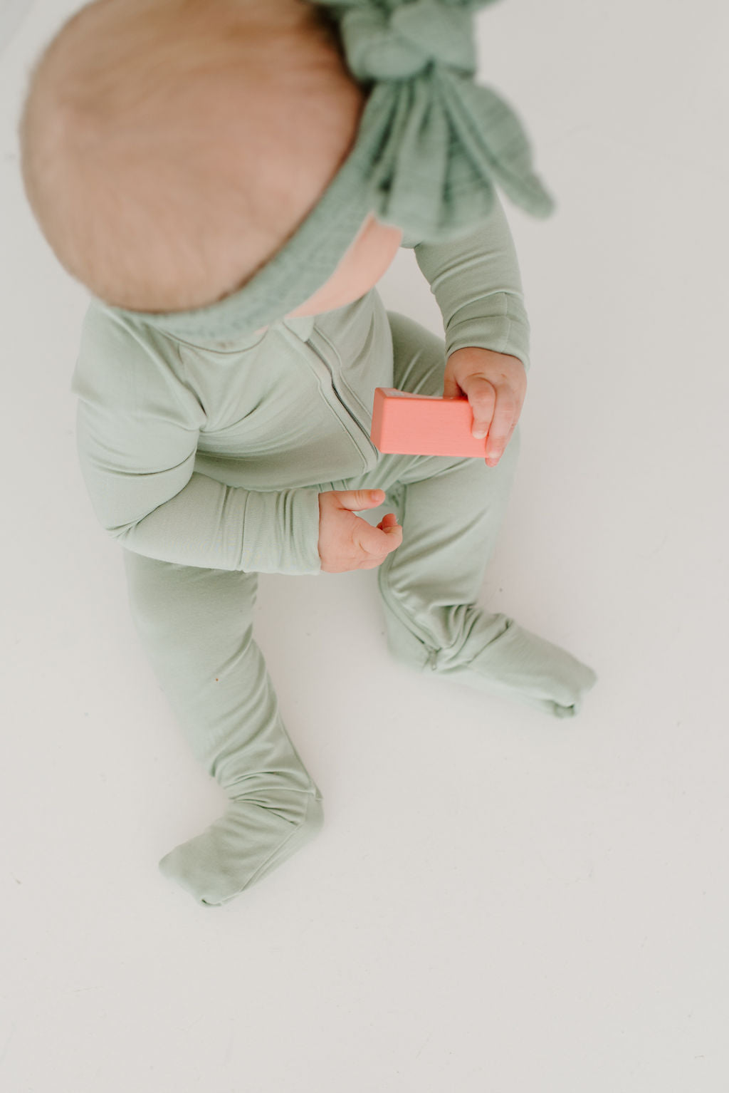 Pistachio Green Convertible Footie