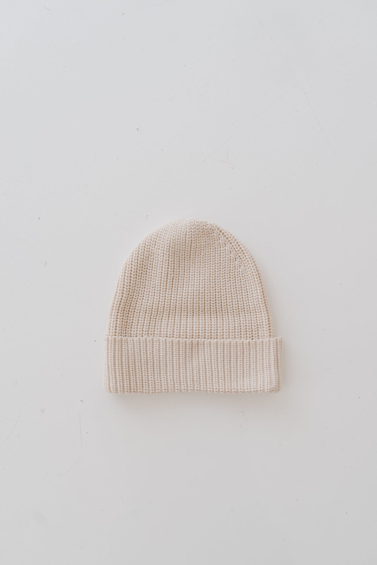 Beige Knit Beanie