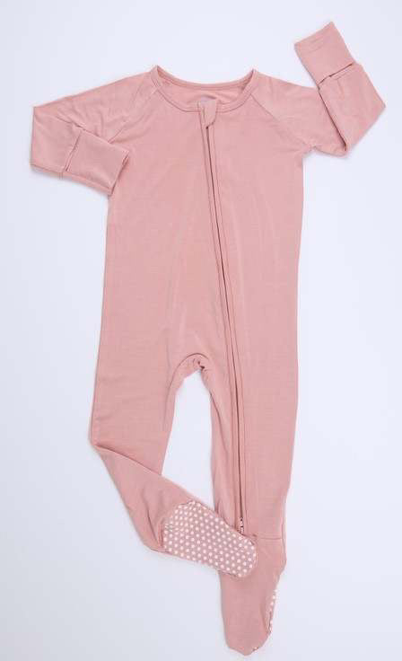 Crepe Pink Bamboo Onesie