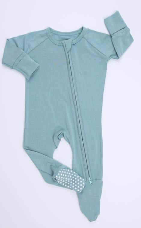 Frost Blue Bamboo Onesie