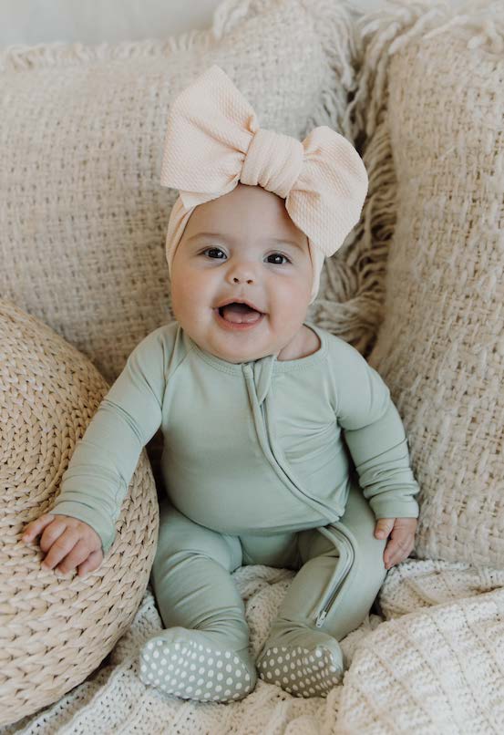 Pistachio Green Bamboo Onesie