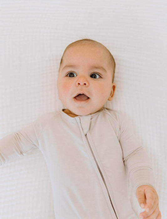 Sand Grey Bamboo Onesie