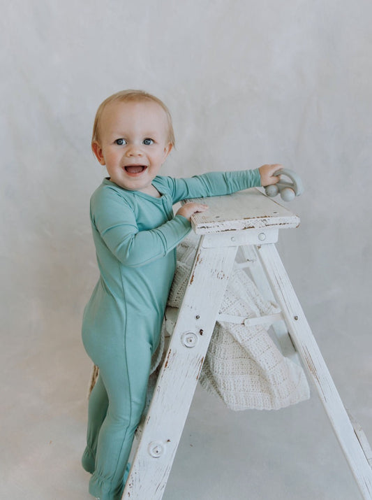 Frost Blue Bamboo Onesie