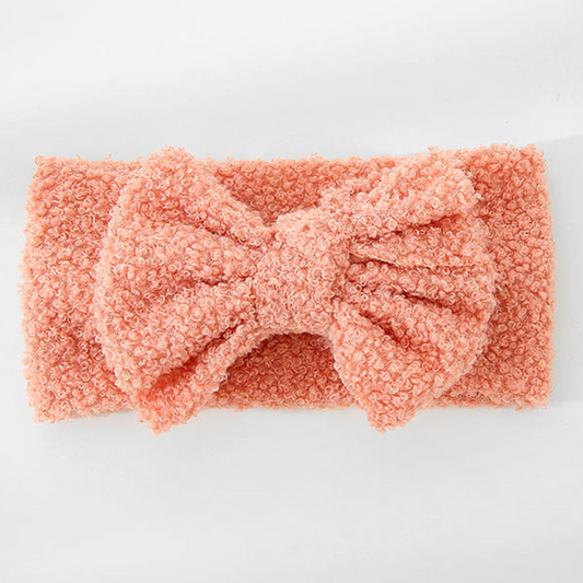 Blush Pink Velvet Teddy Headwrap