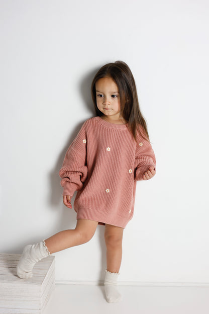 Pink Daisy Sweater