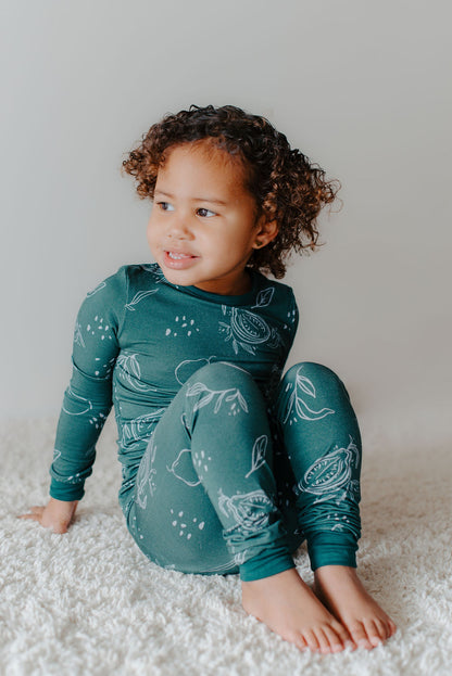 Midnight Guava Bamboo Toddler Pajamas