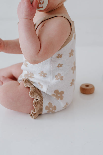 Knit Brown Romper