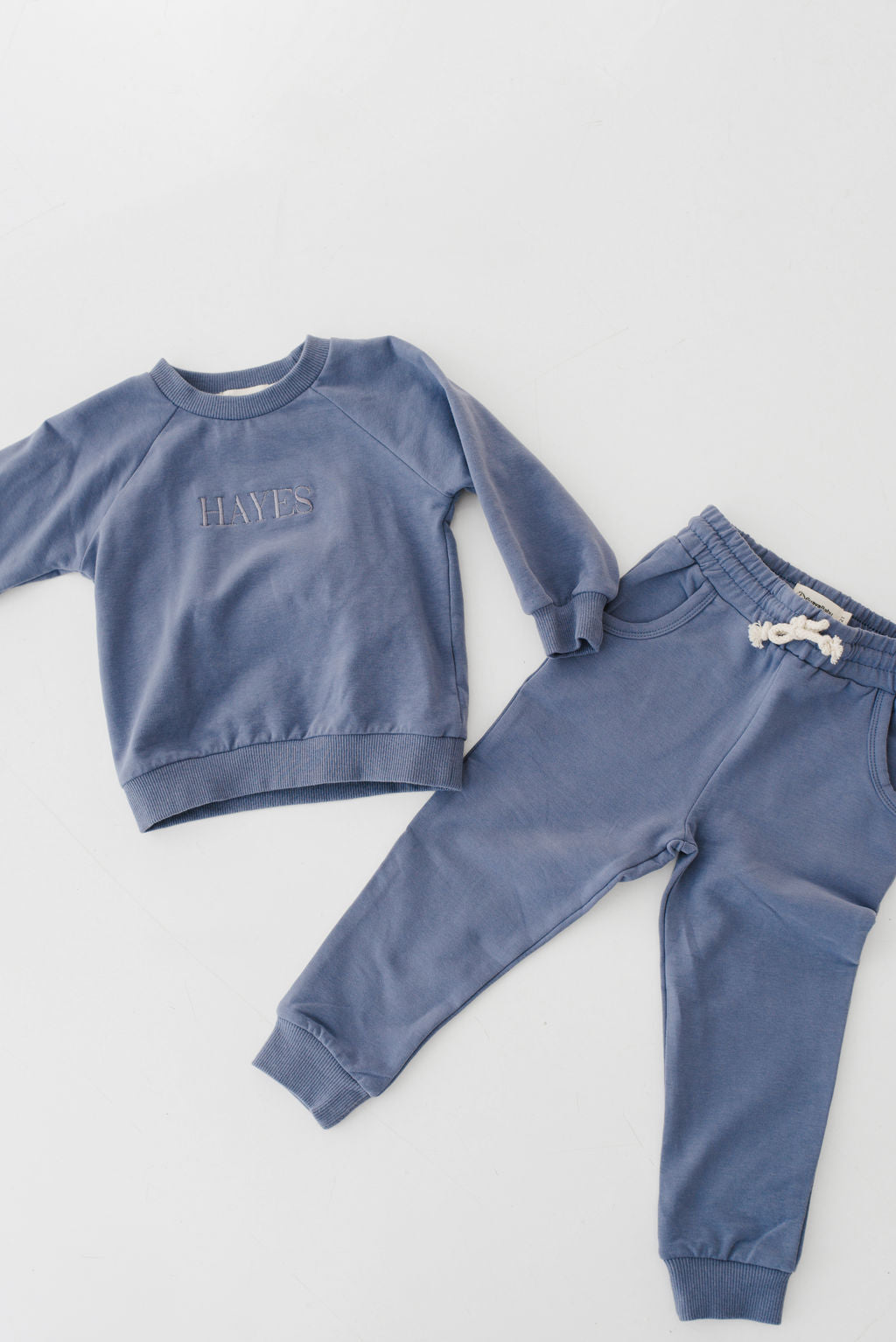 Embroidered Midnight Blue Jogger Set