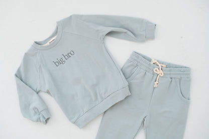 Embroidered Sky Blue Jogger Set