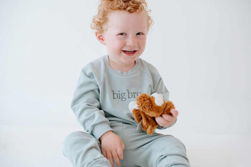 Embroidered Sky Blue Jogger Set