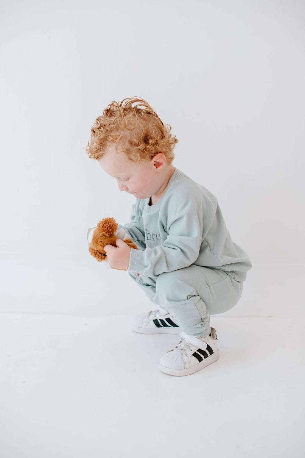 Embroidered Sky Blue Jogger Set