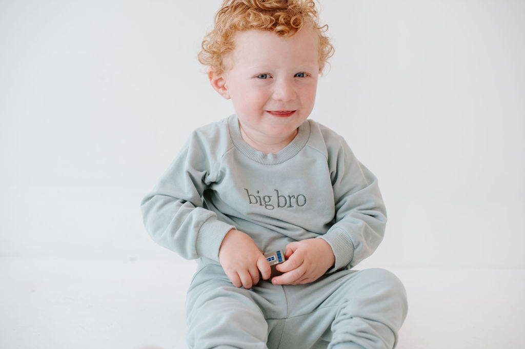 Embroidered Sky Blue Jogger Set