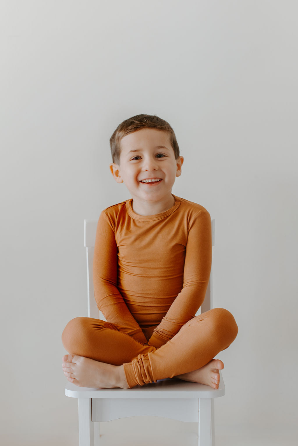 Chestnut Brown Bamboo Toddler Pajamas