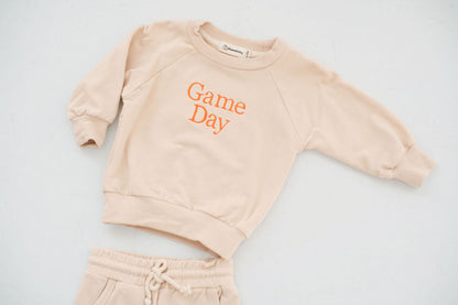 Embroidered Cream Jogger Set