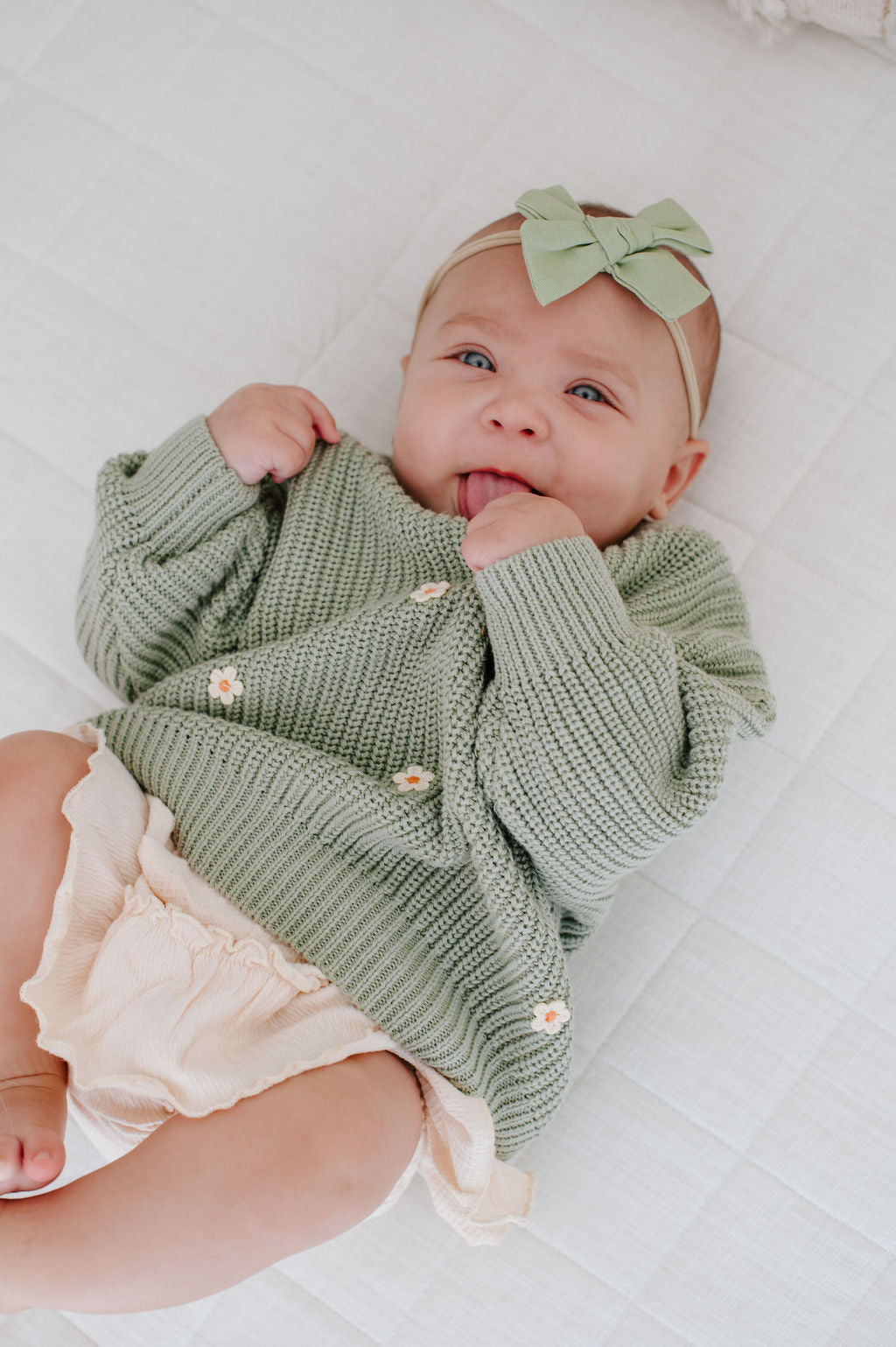 Green Daisy Sweater