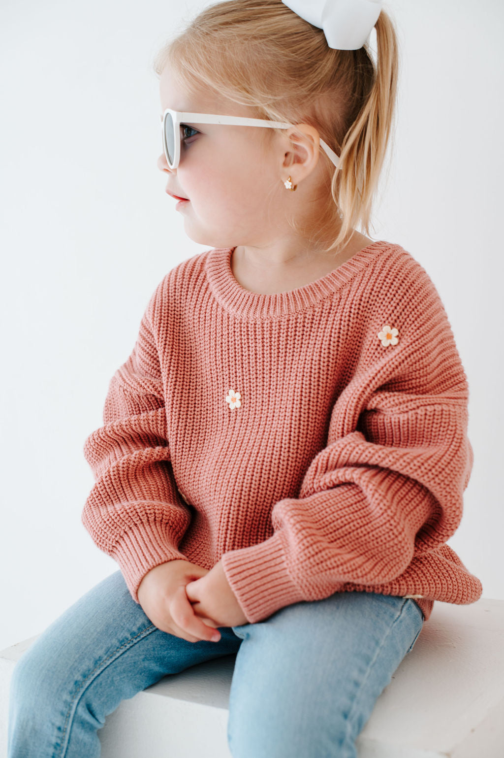 Pink Daisy Sweater