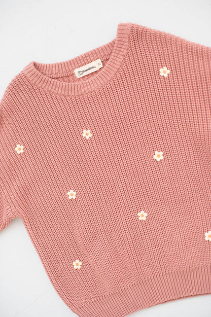 Pink Daisy Sweater