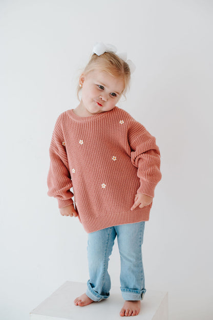 Pink Daisy Sweater