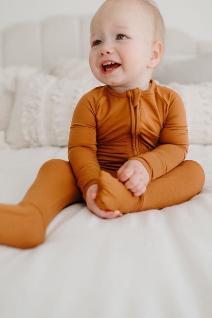 Chestnut Brown Convertible Onesie