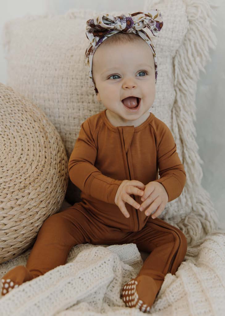 Chestnut Brown Bamboo Onesie