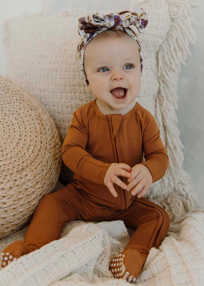 Chestnut Brown Bamboo Onesie